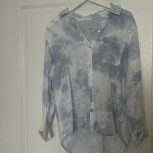 Rails Blue Tie-Dye Blouse
